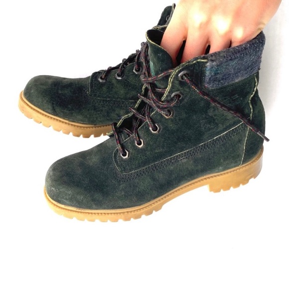 Wolverine Wilderness Green Suede Hiker Boots Plaid - Picture 3 of 11